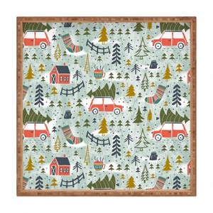 Heather Dutton Home For The Holidays Mint Square Bamboo Tray - Deny Designs - 1 of 2