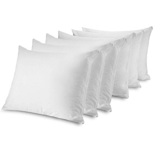 Circles Home 100 Cotton Breathable Standard Pillow Protector with Zipper 6 Pack