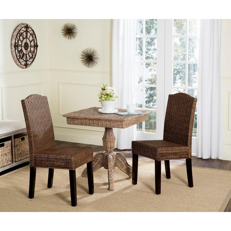 Odette 19''H Wicker Dining Chair (Set of 2)  - Safavieh, 2 of 8