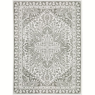 Oriental Weavers Montecito 1101W Grey/ White Indoor Area Rug - 6'7" x 9'6"