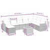 vidaXL Patio Sofa Set with Cushions Outdoor Furniture 9 Piece Poly Rattan - Gray without storage - 4 of 4
