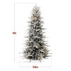 Best Choice Products 9ft Pre-Lit Flocked Artificial Aspen Noble Fir Christmas Tree w/3,088 Branch Tips, 600 LED Lights - Black - 2 of 4