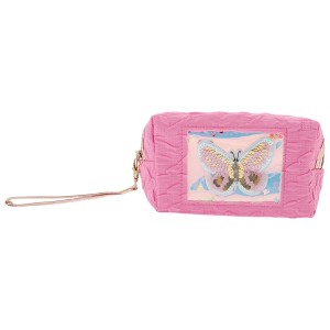 Unique Bargains Women's Sequin Embroidery Butterfly Makeup Bag 1 Pc - 1 of 3