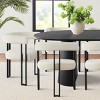 9 Piece Dining Set,83" Extendable Wood Dining Table with 8 Upholstered Velvet Dining Room Chairs,Farmhause,Indoor Furniture-Maison Boucle - 4 of 4