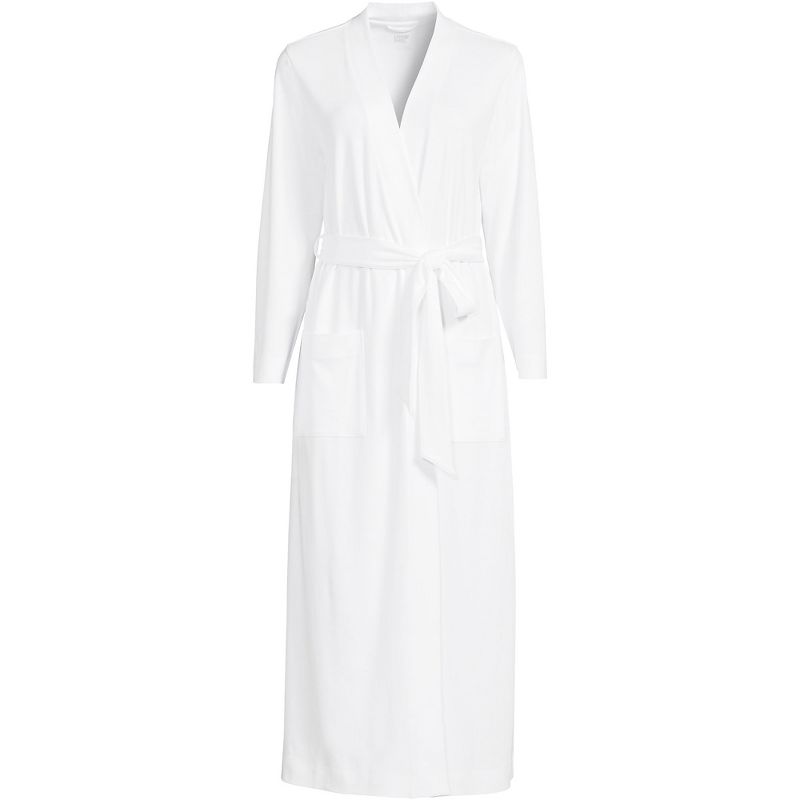 Lands' End Women's Cotton Long Sleeve Midcalf Robe, 3 of 5