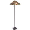 HomeStock INNES Tiffany-style Blackish Bronze 2 Light Victorian Floor Lamp 18 inch Shade - 2 of 4