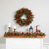 Northlight Cedar, Pine and Red Berries Artificial Christmas Wreath - 28" - Unlit - 4 of 4