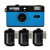 Ilford Sprite 35-II Reusable 35mm Analog Film Camera (Blue & Black) & 3-Pk Film - image 2 of 3