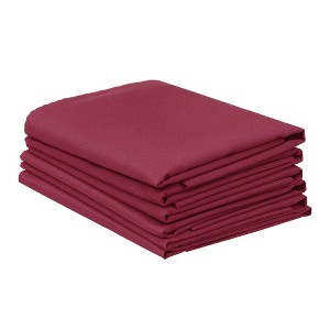 Unique Bargains Wedding Restaurant Dinner Banquet Polyester Napkins 19 x 19 Inches 6 Pcs - 1 of 4