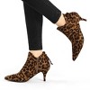 Allegra K Women's Pointed Toe Back Bow Side Zipper Kitten Heel Ankle Booties - 2 of 4