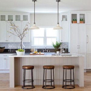 Royal Hampton 24 Inch Mango Wood Counter Height Barstool With Iron Base, Brown And Black - 1 of 1