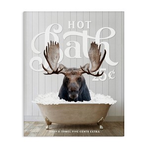 Stupell Industries Vintage Bathroom Moose Ad, 16" x 20" - 1 of 4