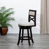 24" Counter Height Swivel Stool Modern Dining Chairs Bar Chairs X-Backrest Chair Armless Stool - 3 of 4