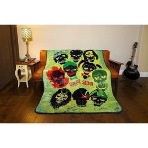 DC Comics Faux Fur Blanket, Suicide Squad TWIN - 1 of 2