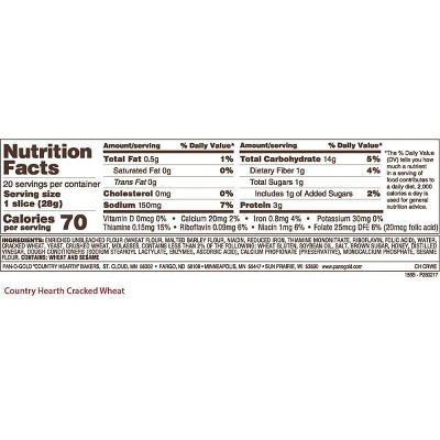 Country Hearth Cracked Wheat Bread - 20oz