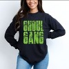Ghoul Gang Block Distressed - Women's Garment Dyed Long Sleeve Graphic T-Shirt - 3 of 4