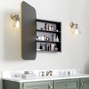 PexFix 36"x24" Rectangle Metal Recessed/Surface Mount Medicine Cabinet with Mirror,Gold - 3 of 4