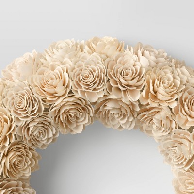 Shola Preserved Wreath White - Threshold&#8482;