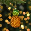 Northlight 4.75" Glittered Pineapple Glass Christmas Hanging Ornament - image 2 of 4