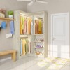 Besiost Corner Closet System with Shelf, Freestanding Closet Organizer with 2 Hanging Rods - 2 of 4