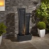 NAYSAYE Fountain Polyresin Tower Design with Cascading Water for Garden Patio Indoor Outdoor, Gray, 10.5"*41"*25" - 2 of 4