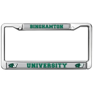 Binghamton University School Logo Full Size Standard License Plate Metal Frame - 1 of 4