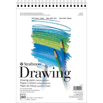 9 x12 Spiral Drawing Paper Pad 60 Sheets Strathmore Sketchbook For Drawing Kids Art Matte Finish 64 Lb White Paper Target