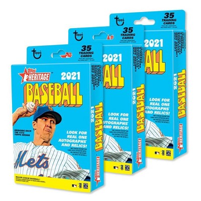 2021 Topps MLB Heritage Baseball Trading Card Hanger Box Bundle of 3