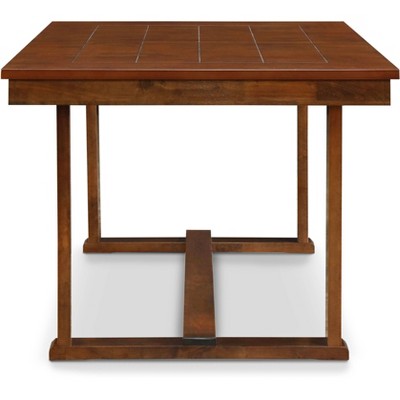 Wesley Dark Brown Extendable Wood Dining Table