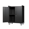 ROOMTEC 2-Door Metal Tool Storage Cabinet, Lockable Locking Storage Cabinet with Wheels, Rolling Tool Chest, (34Hx30.3Wx18D) - 2 of 4