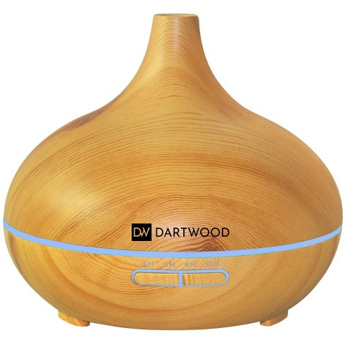 Dartwood Premium Ultrasonic Diffuser And Humidifier - Essential Oil And Mist Vaporizer With 7 Led Lighting Modes & 4 Timers (300ml) : Target