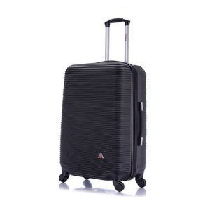 InUSA Medium Checked 24" Royal Lightweight Hardside Spinner Suitcase - Black - 1 of 4