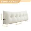 Bekrvio Bed Backrest Headboard Pillow w/ Side Pocket, Wedge Reading Bolster Cushion for Back Support on Bed or Sofa - 2 of 4