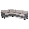 Buenhomino 6-Seater Outdoor Sectional Sofa L Shaped Couch Patio Conversation Furniture Set, Wicker Patio Sectional Sofa with Removable Cushion - 2 of 4