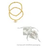 Adornia 14k Gold Plated Pair of Bead Bracelets with Crystal Charm - 3 of 3