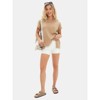 EXLURA Womens Summer Oversized Tops Short Sleeve Crewneck Waffle Shirts Casual Blouses - 4 of 4