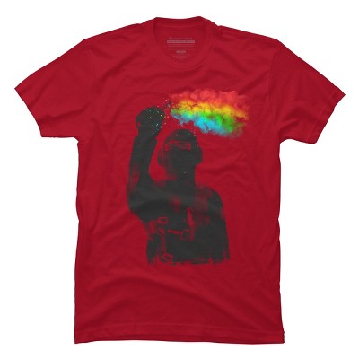 Men's Design By Humans Rainbow Ops By gloopz T-Shirt