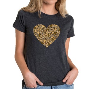 LA Pop Art Fall Vibes  - Women's Premium Blend Word Art T-Shirt - 1 of 4