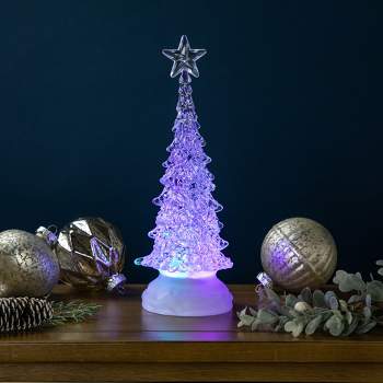 Northlight LED Lighted Acrylic Christmas Tree Decoration - 10.5" - Multi-Color Lights