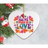 All We Need is Love Ornament, 1960s Hippy Psychedelic Style Christmas Decoration| OrnamentallyYou - 4 of 4