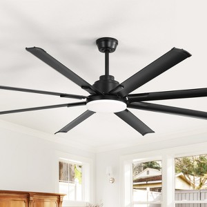 72" Large Smart Ceiling Fans with Light Remote Via Wifi Alexa Reversible Quiet DC Motor 3 CCT Modern Indoor Outdoor Ceiling Fan for Patio Living Room - 1 of 4