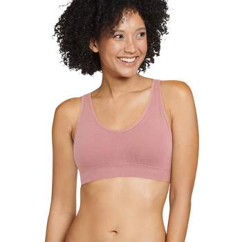 Jockey Women Forever Fit Mid Impact Molded Cup Active Bra Xl Rose
