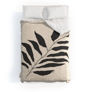 Breezy Palm Cotton Comforter & Sham Set - Deny Designs - 1 of 4