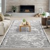 Rugs for Living Room Washable Modern Stripe Carpet Non Slip Soft Rubber Backed Rug,Low Pile Area Rug for Bedroom Office DiningRoom - 2 of 4