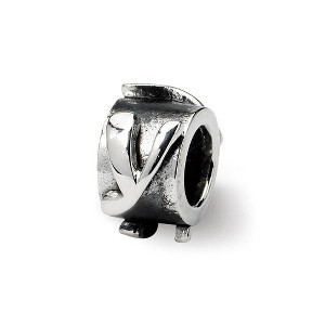 Black Bow Jewelry Sterling Silver Letter Y, Alphabet Bead Charm - 1 of 3