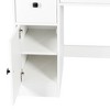 55.12"Vanity Desk with Mirror and Lights Makeup Desk with Drawers and Cabinet Vanity Table with Led Light Big Makeup Table,White - 4 of 4
