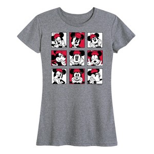 Women's - Disney - Minnie Grid Short Sleeve Graphic T-Shirt - 1 of 4