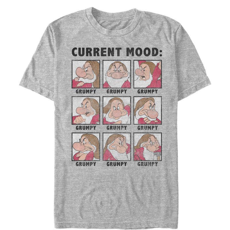 Men's Snow White and the Seven Dwarves Grumpy Current Mood T-Shirt, 1 of 6