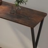 Narrow Console Table, 2-Tier Farmhouse Sofa Table with Shelves, 33.5 Inch Long Hallway Table - 4 of 4