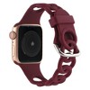 HTUTWOO Apple Watch Band Breathable Silicone Circles Sport Strap 44/45/46/49mm, Fadeless for iWatch Series 10 9 8 7 6 5 4 3 2 1 SE Ultra - 2 of 4